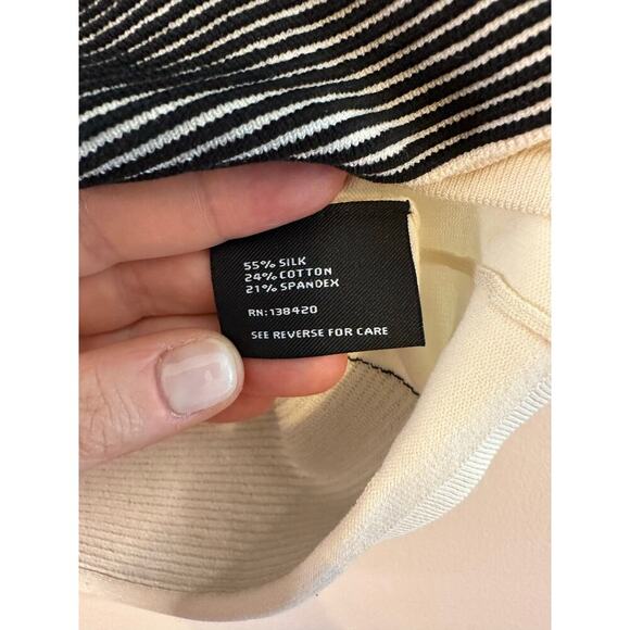 Carlisle Womens Knit Black & White Tank Quiet Luxury Capsule Old Money Medium - Picture 4 of 7